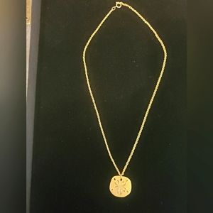 Gold Plated  Sand Dollar Necklace